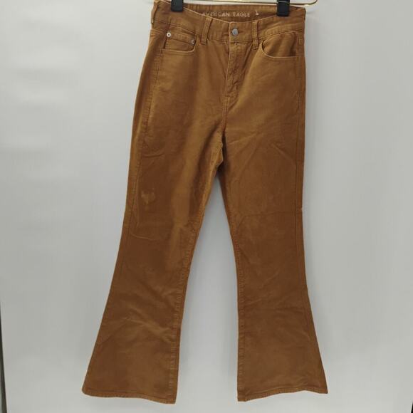 American Eagle Outfitters Pants Womens 8 Corduroy Super Hi-Rise Flare * - Picture 3 of 11